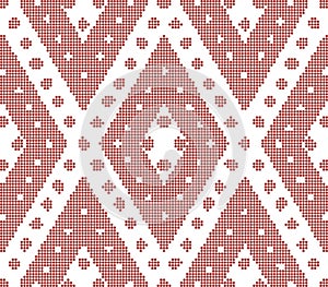 Halftone colorful seamless retro pattern red rhomb check