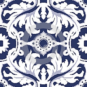 Halftone colorful seamless retro pattern vintage blue spiral lea