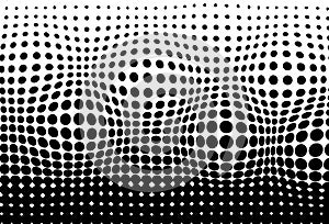 Halftone, convex moving pattern texture pointillism abstract bac