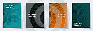 Halftone covers set vector graphic design