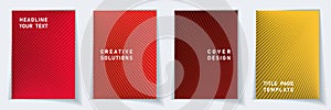 Halftone covers set vector graphic design