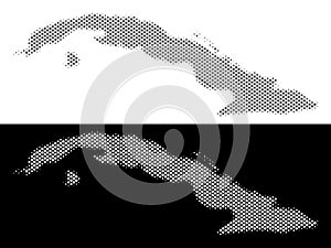 Halftone Cuba Map