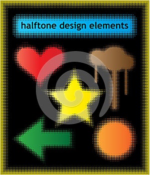 Halftone design elements