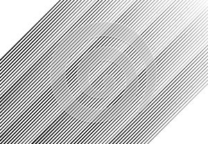 Halftone diagonal, oblique, slanting parallel and random lines,stripes pattern and background.Lines vector illustrations. Streaks photo