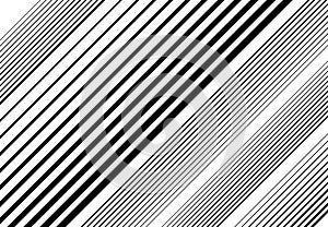 Halftone diagonal, oblique, slanting parallel and random lines,stripes pattern and background.Lines vector illustrations. Streaks photo