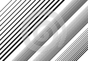 Halftone diagonal, oblique, slanting parallel and random lines,stripes pattern and background.Lines vector illustrations. Streaks photo