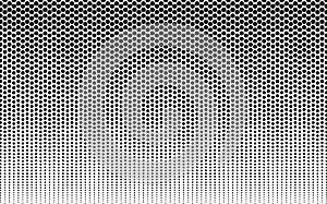 Halftone dot. Fade gradient. Background dots. Point texture. Overlay effect. Gradation transition. Half tone polka. Pop art design