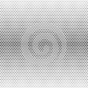 Halftone dot. Fade gradient. Seamless pattern. Background dots. Point noise texture. Overlay effect. Gradation opacity transition.