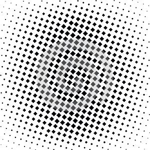 A halftone dot pattern background vector illustration, rectangle circle dot effect
