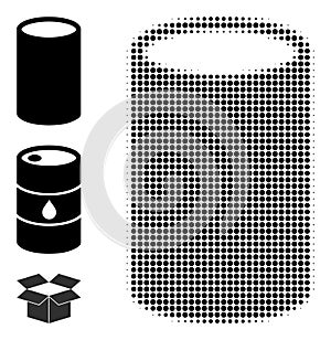 Halftone Dot Vector Cylinder Icon