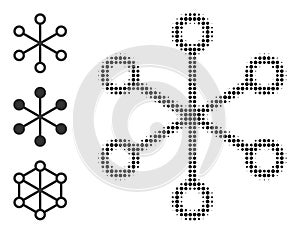Halftone Dot Vector Net Links Icon