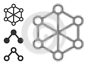 Halftone Dot Vector Net Nodes Icon