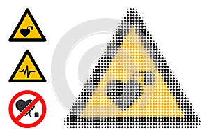 Halftone Dot Vector Pacemaker Warning Icon
