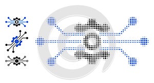 Halftone Dot Vector Solution Cog Icon