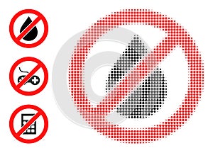 Halftone Dot Vector Stop Oil Icon