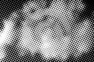 Halftone dots background. Black and white dots halftone pattern.