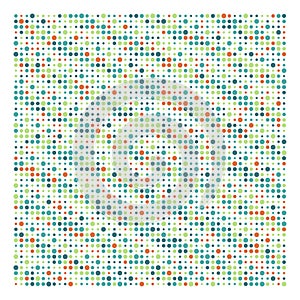 Halftone dots, dotted pattern. Pointillist, pointillism vector illustration. Speckles textire