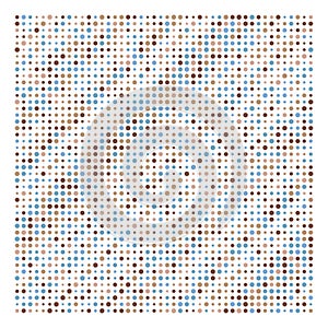 Halftone dots, dotted pattern. Pointillist, pointillism vector illustration. Speckles textire