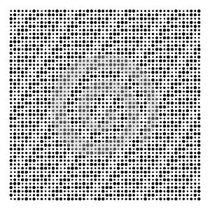 Halftone dots, dotted pattern. Pointillist, pointillism vector illustration. Speckles textire