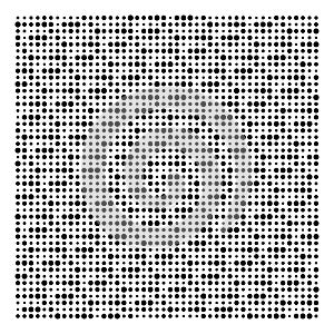 Halftone dots, dotted pattern. Pointillist, pointillism vector illustration. Speckles textire