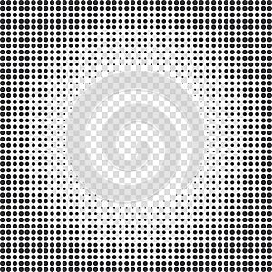 Halftone dots. Monochrome vector texture background, DTP, comics, poster. Pop art style template. Vector illustration
