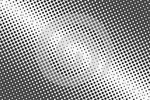 Halftone dots. Monochrome vector texture background for prepress, DTP, comics, poster. Pop art style template