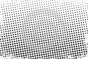 Halftone dots. Monochrome vector texture background for prepress, DTP, comics, poster. Pop art style template photo