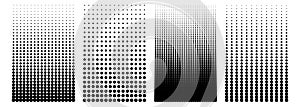 Halftone Dots Pattern. Abstract Black Dotted mosaic, Spot Texture and Holes Grid Background. Black and White Raster