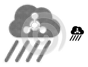 Halftone Dotted Acid Rain Icon