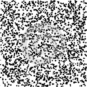 Halftone dotted background randomly distributed. Halftone effect