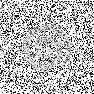 Halftone dotted background randomly distributed. Halftone effect