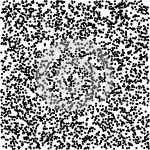 Halftone dotted background randomly distributed. Halftone effect