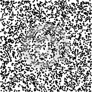 Halftone dotted background randomly distributed. Halftone effect