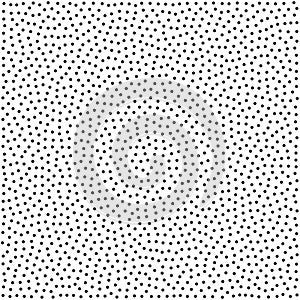 Halftone dotted background vector pattern. Chaotic circle dots isolated on the white background. Seamless asymmetrical photo