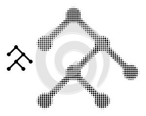 Halftone Dotted Binary Structure Icon