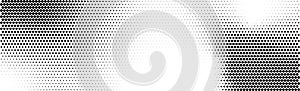 Halftone dotted long abstract texture. Vector gradient spotted background