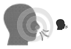 Halftone Dotted Sniff Icon