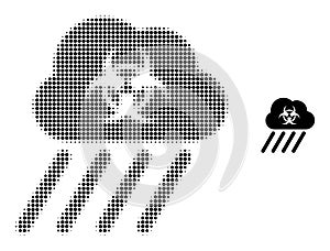 Halftone Dotted Toxic Rain Icon