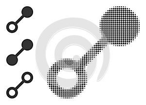 Halftone Dotted Vector Connect Icon