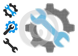 Halftone Dotted Vector Repair Tools Icon