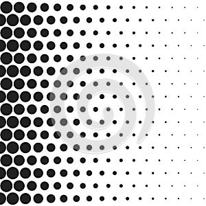 Halftone dotted vintage retro gradients pattern. Monochrome pop art illustration