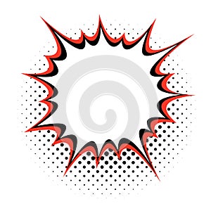 Halftone Edge Speech Bubble