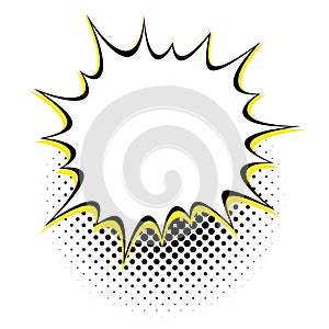 Halftone Edge Speech Bubble