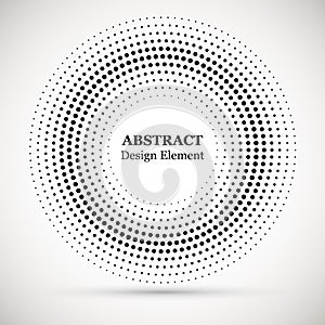 Halftone effect vector pattern for your design. Circle dots isolated on the white background for advertisement