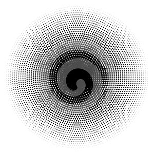 Halftone element. Abstract geometric graphic with half-tone pattern