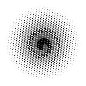 Halftone element. Abstract geometric graphic with half-tone pattern