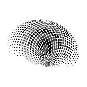 Halftone globe logo vector symbol icon design.