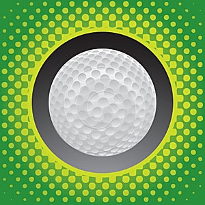 Halftone golf ball icon