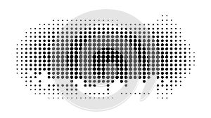 Halftone Gradient Abstract Pattern Vector for Retro and Digital Art, vector design Generative AI