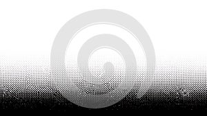 Halftone gradient background with black and white dots texture